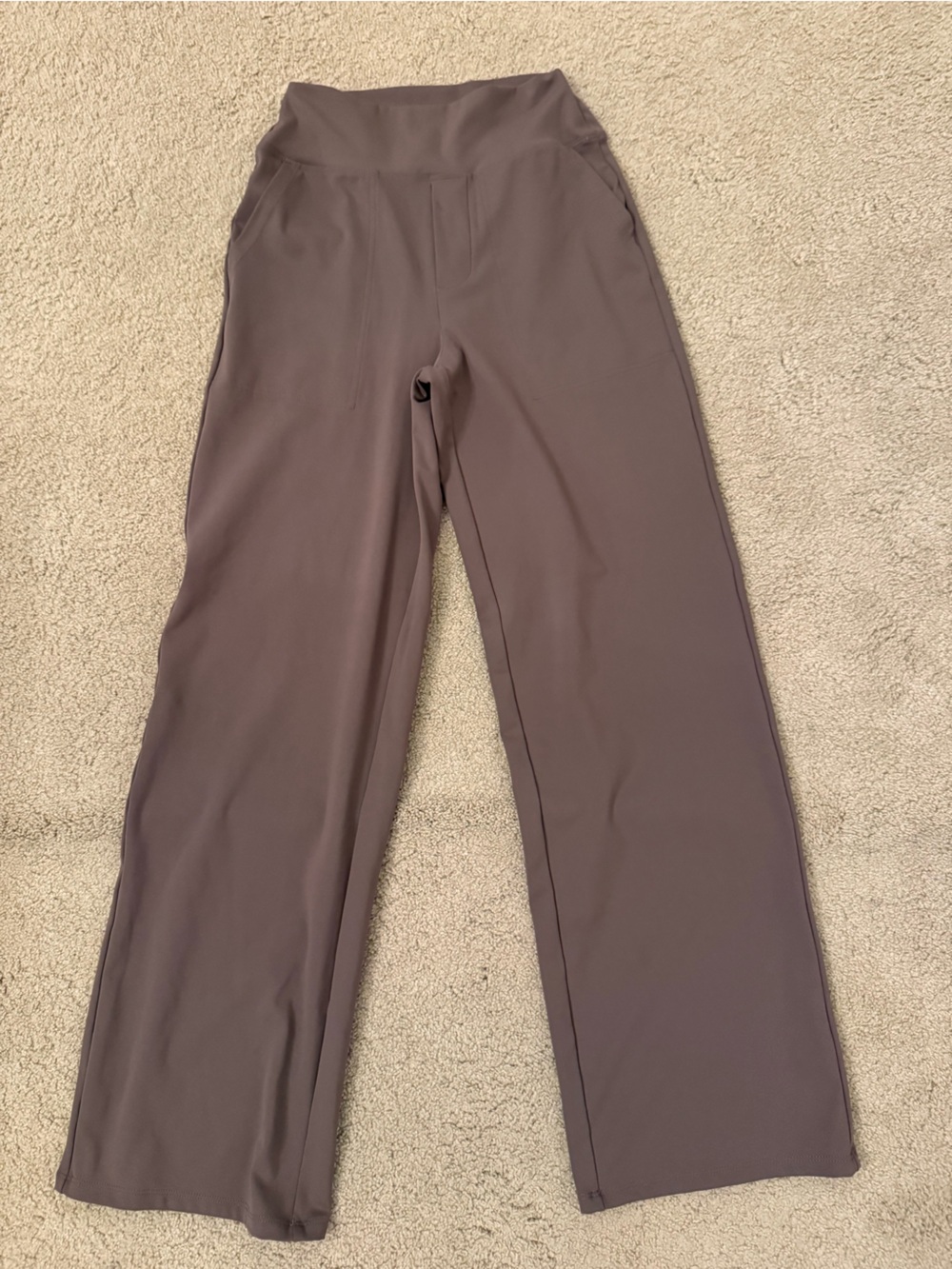 Athleta Wide-Leg High-Rise Pants - Mauve Taupe